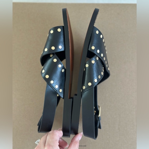 Madewell The Tuley Crossover Sandal in True Black, Size 7.5 - Picture 10 of 12